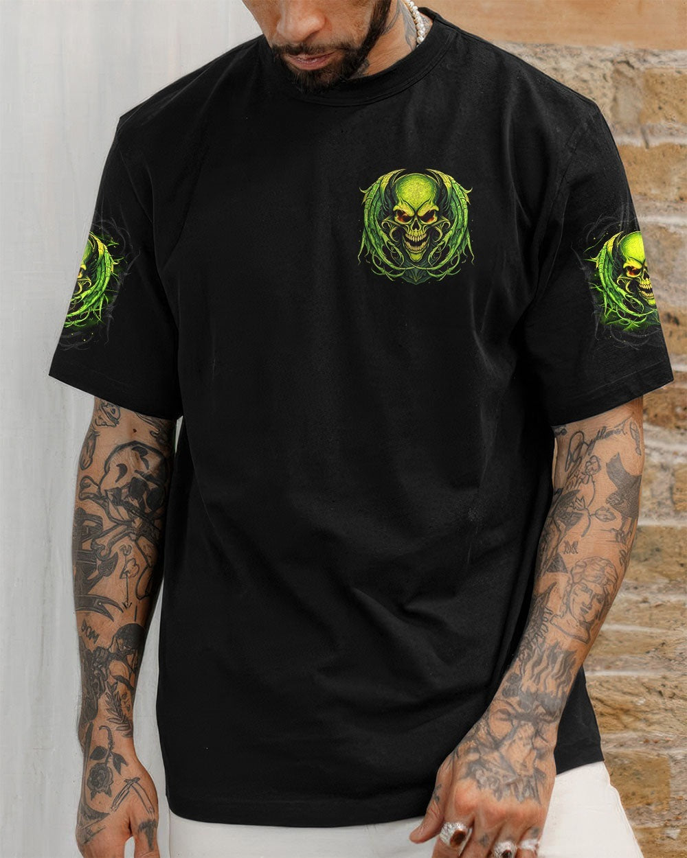 BLISSCORNERS I'M NEVER ALONE SKULL DEMON ALL OVER PRINT