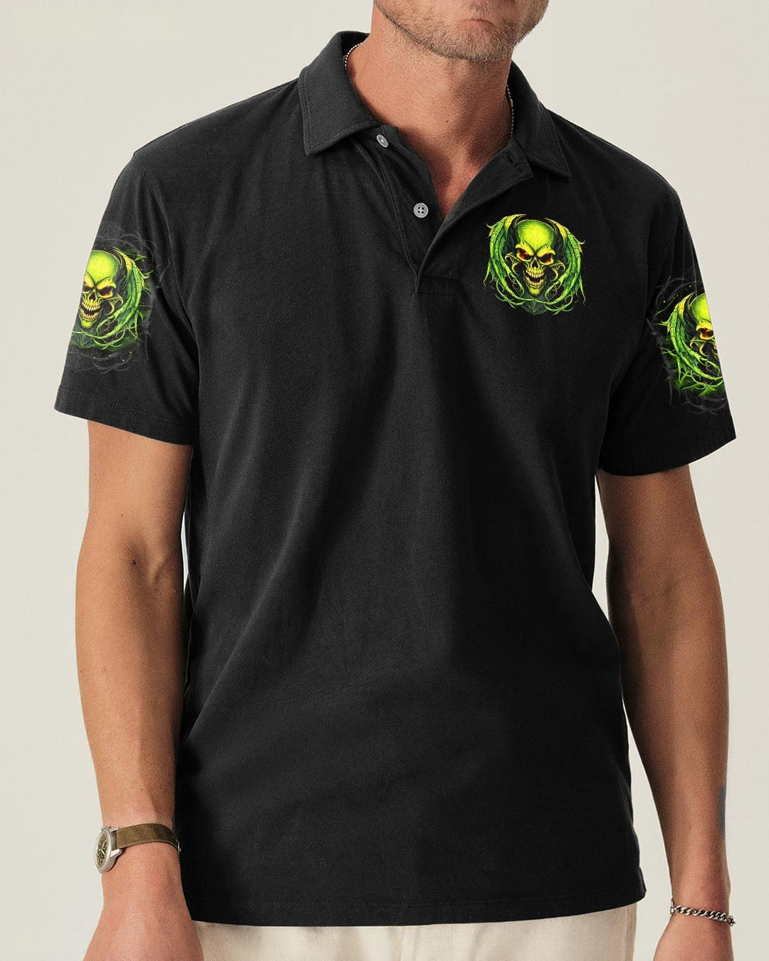 BLISSCORNERS I'M NEVER ALONE SKULL DEMON ALL OVER PRINT