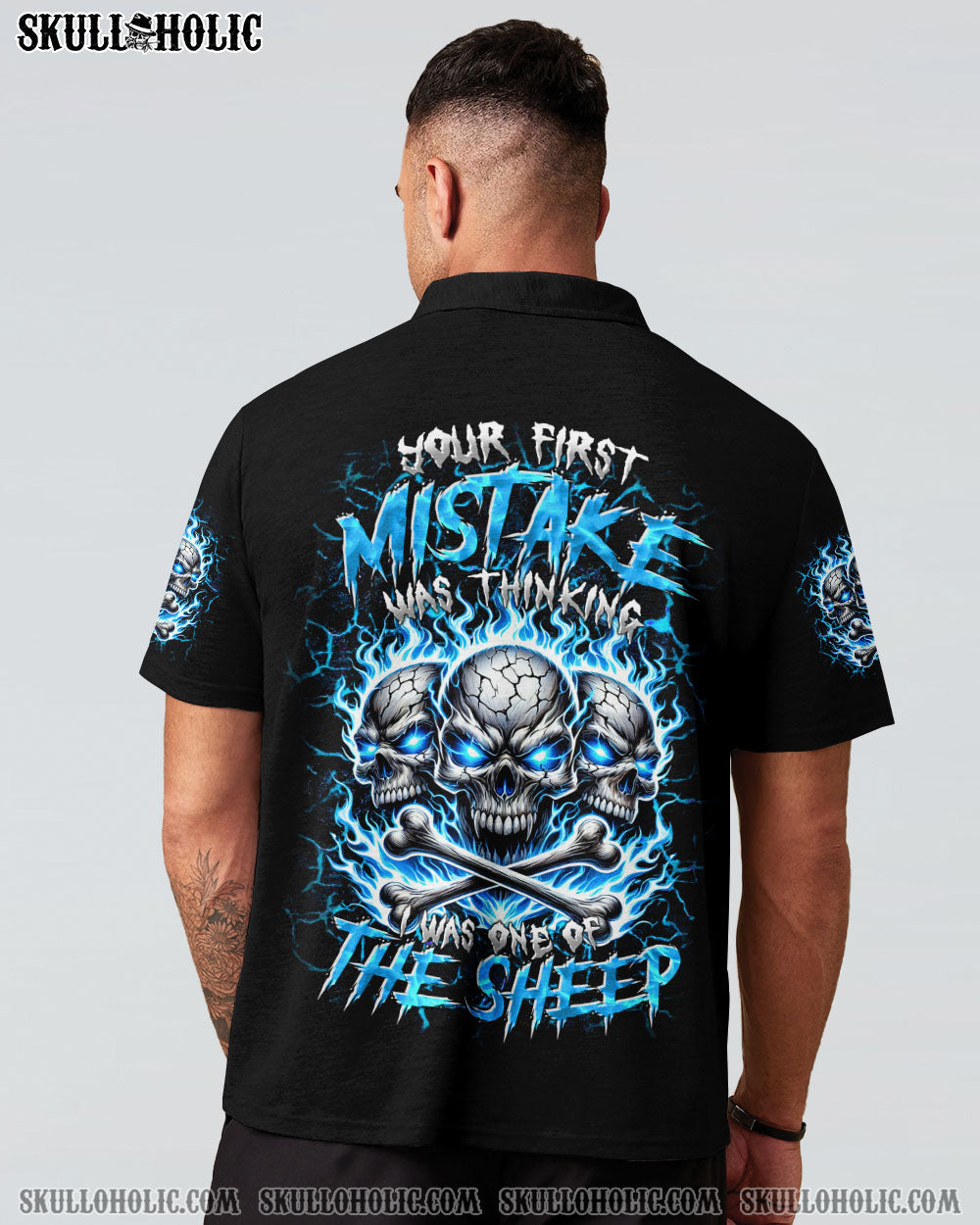 BLISSCORNERS YOUR FIRST MISTAKE FIRE SKULL ALL OVER PRINT