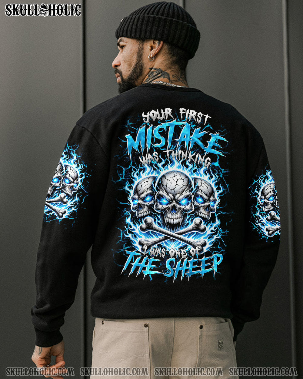 BLISSCORNERS YOUR FIRST MISTAKE FIRE SKULL ALL OVER PRINT
