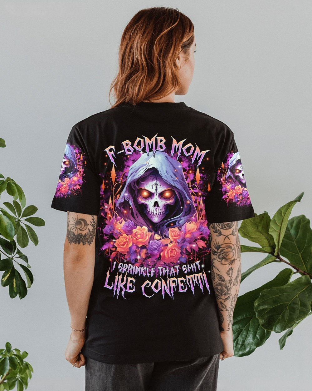BLISSCORNERS F-BOMB MOM REAPER FLOWER ALL OVER PRINT