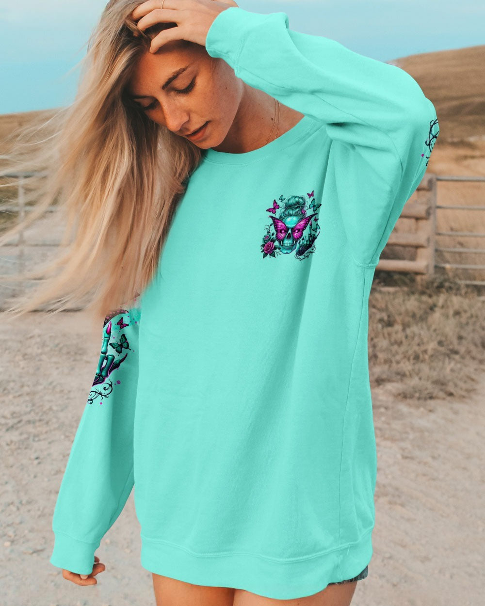 BLISSCORNERS ZERO F GIVEN SKULL MESSY BUN ALL OVER PRINT