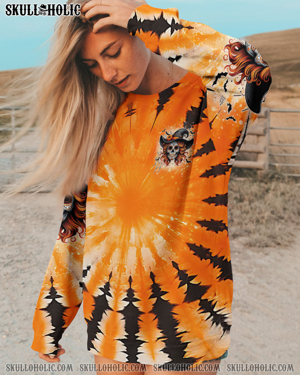 BLISSCORNERS WITCH BY NATURE B BY CHOICE TIE DYE HALLOWEEN ALL OVER PRINT