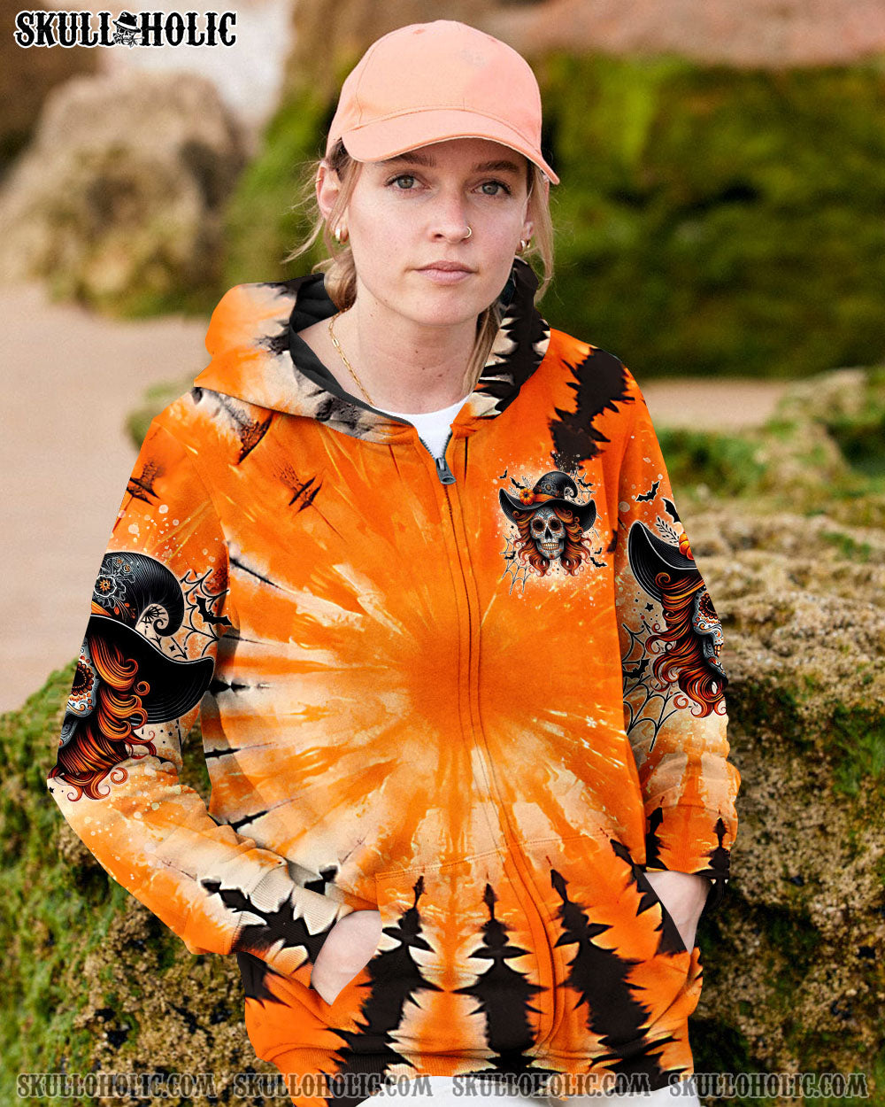 BLISSCORNERS WITCH BY NATURE B BY CHOICE TIE DYE HALLOWEEN ALL OVER PRINT