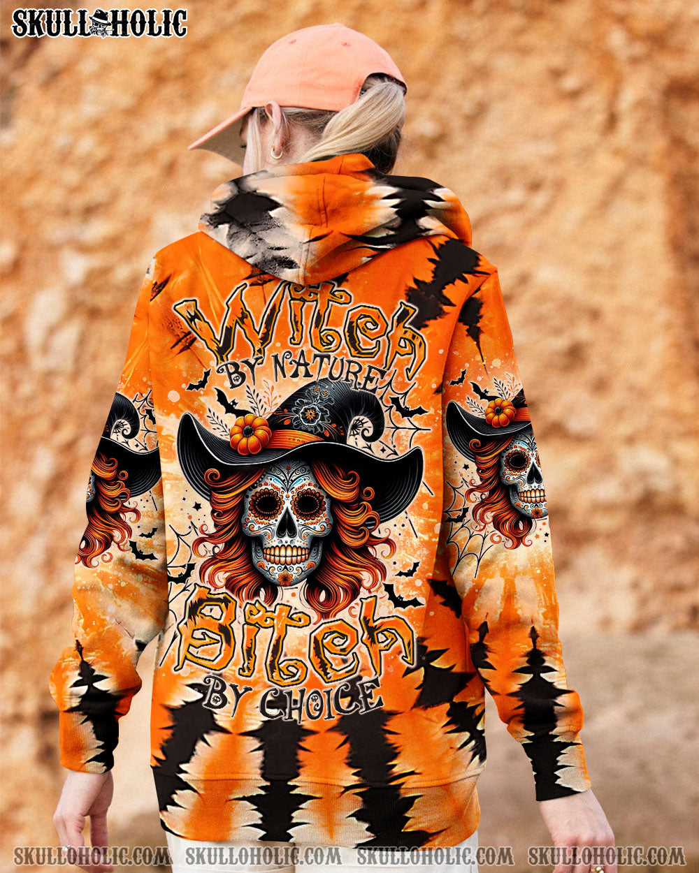 BLISSCORNERS WITCH BY NATURE B BY CHOICE TIE DYE HALLOWEEN ALL OVER PRINT