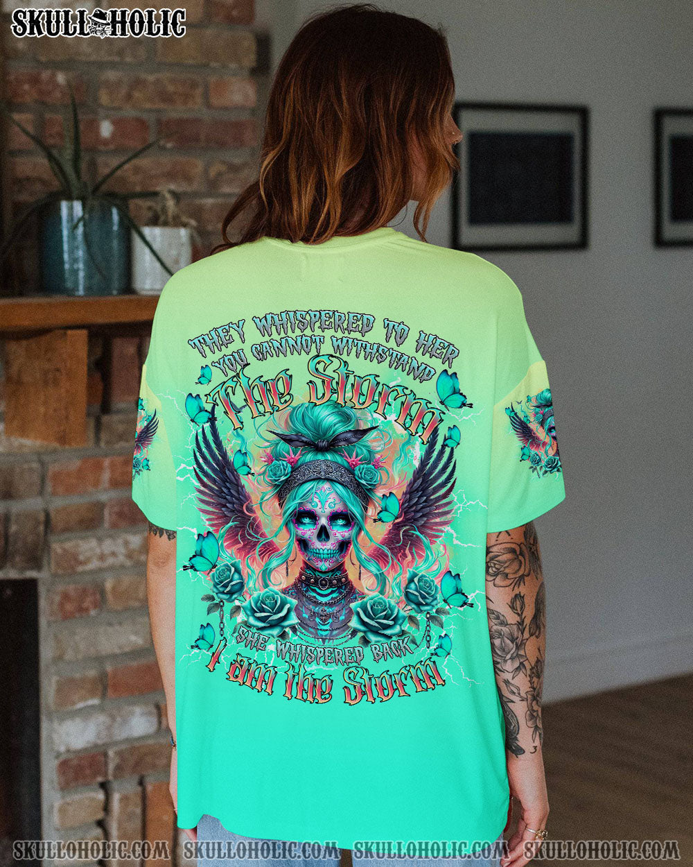 BLISSCORNERS I AM THE STORM SKULL LADY ALL OVER PRINT