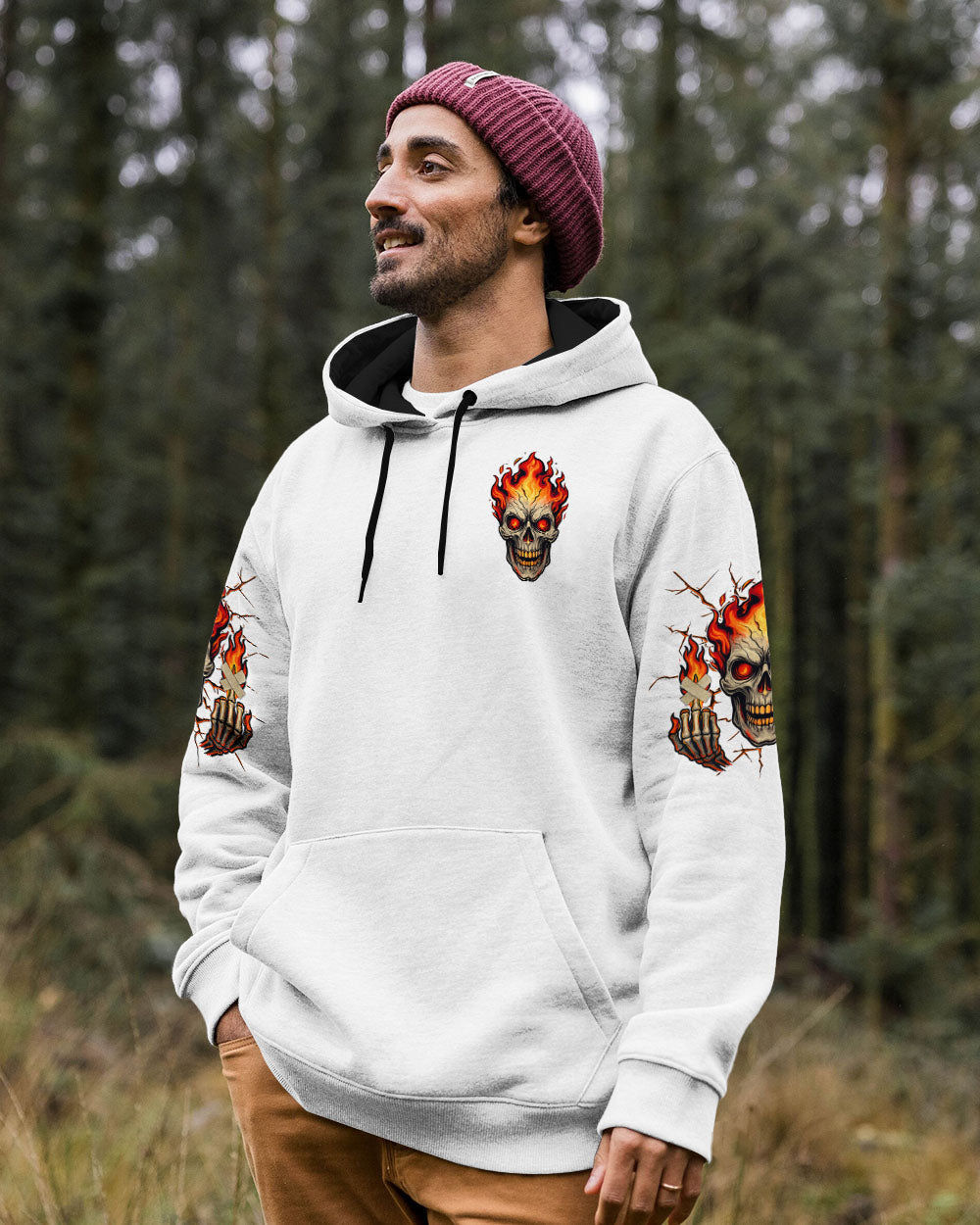 BLISSCORNERS PISS ME OFF AGAIN FIRE SKULL ALL OVER PRINT