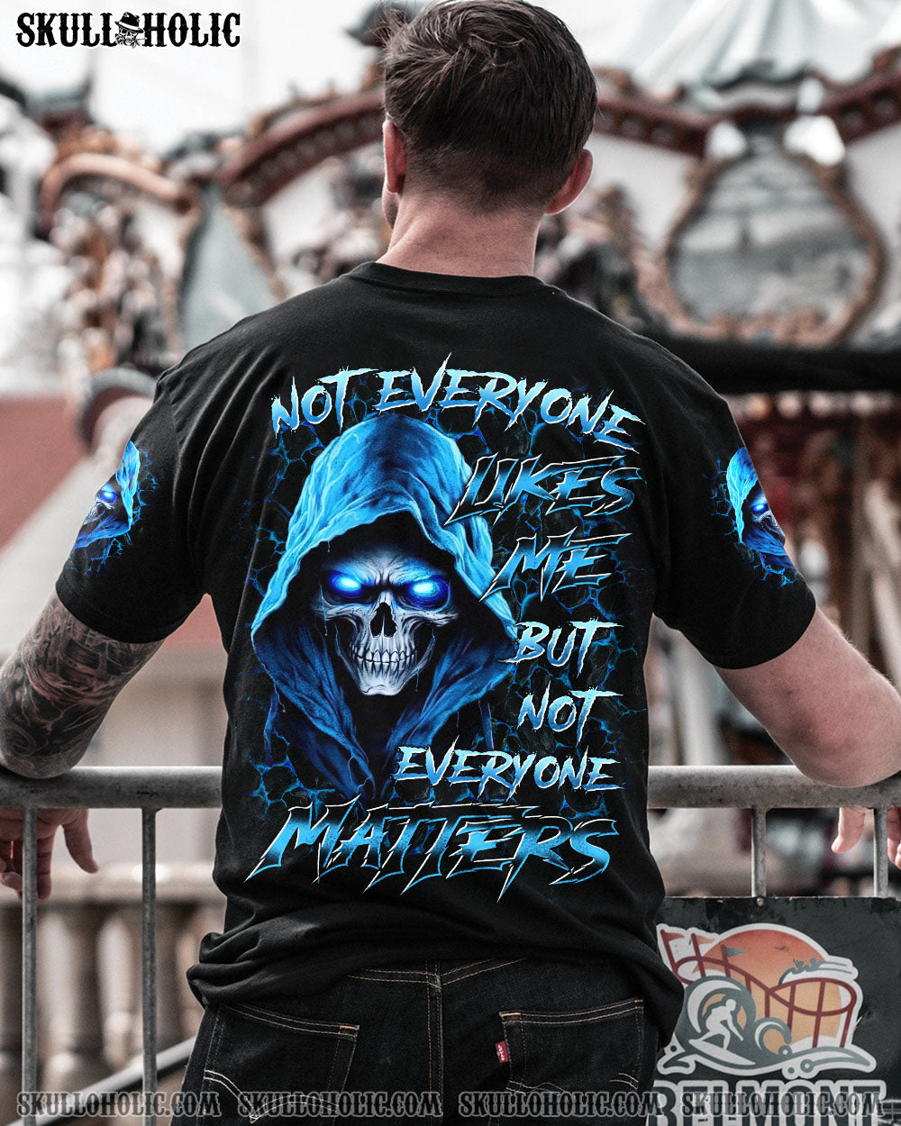 BLISSCORNERS NOT EVERYONE LIKES ME SKULL REAPER ALL OVER PRINT
