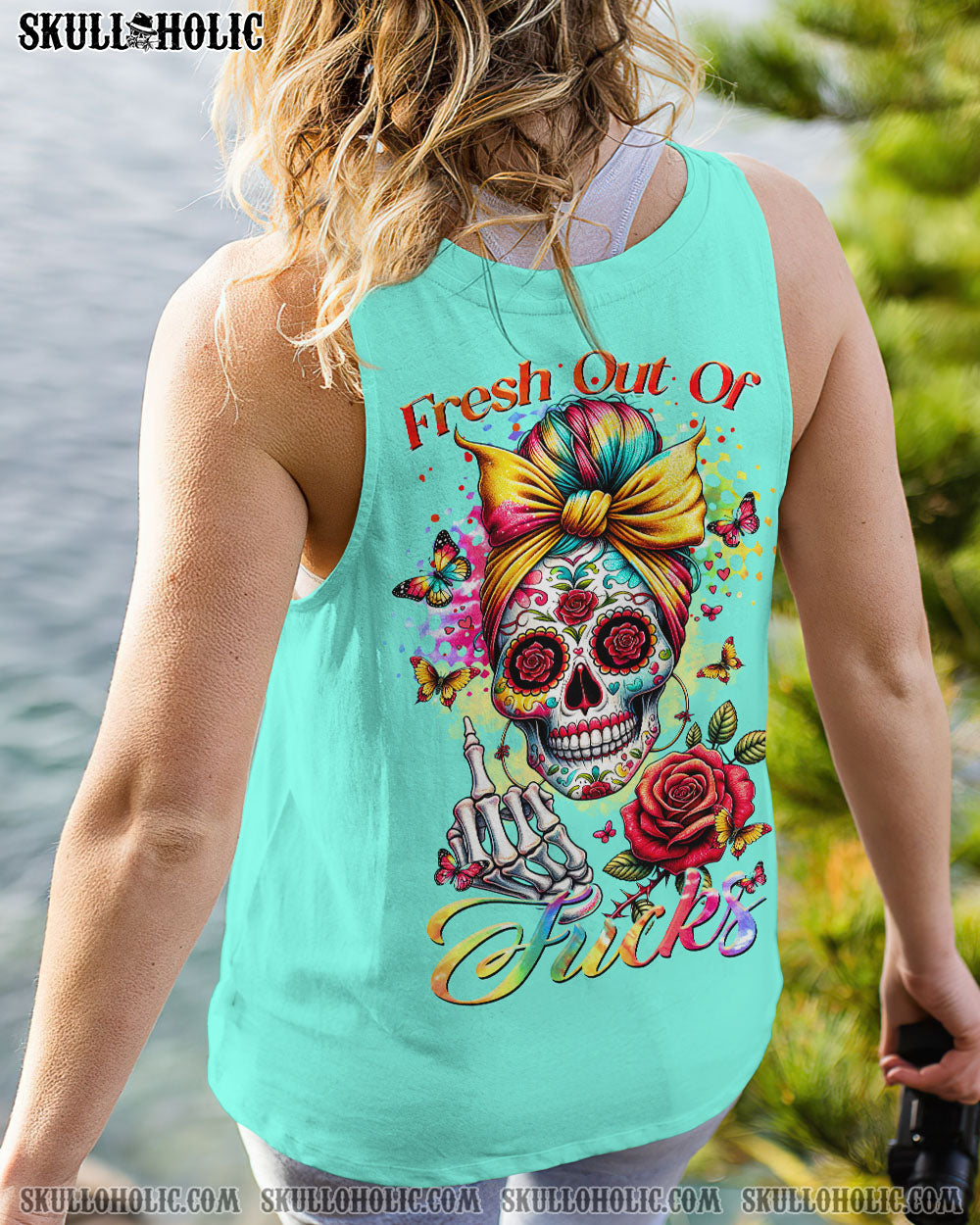 BLISSCORNERS YES I'M A B BUT NOT YOURS MESSY BUN ROSE ALL OVER PRINT