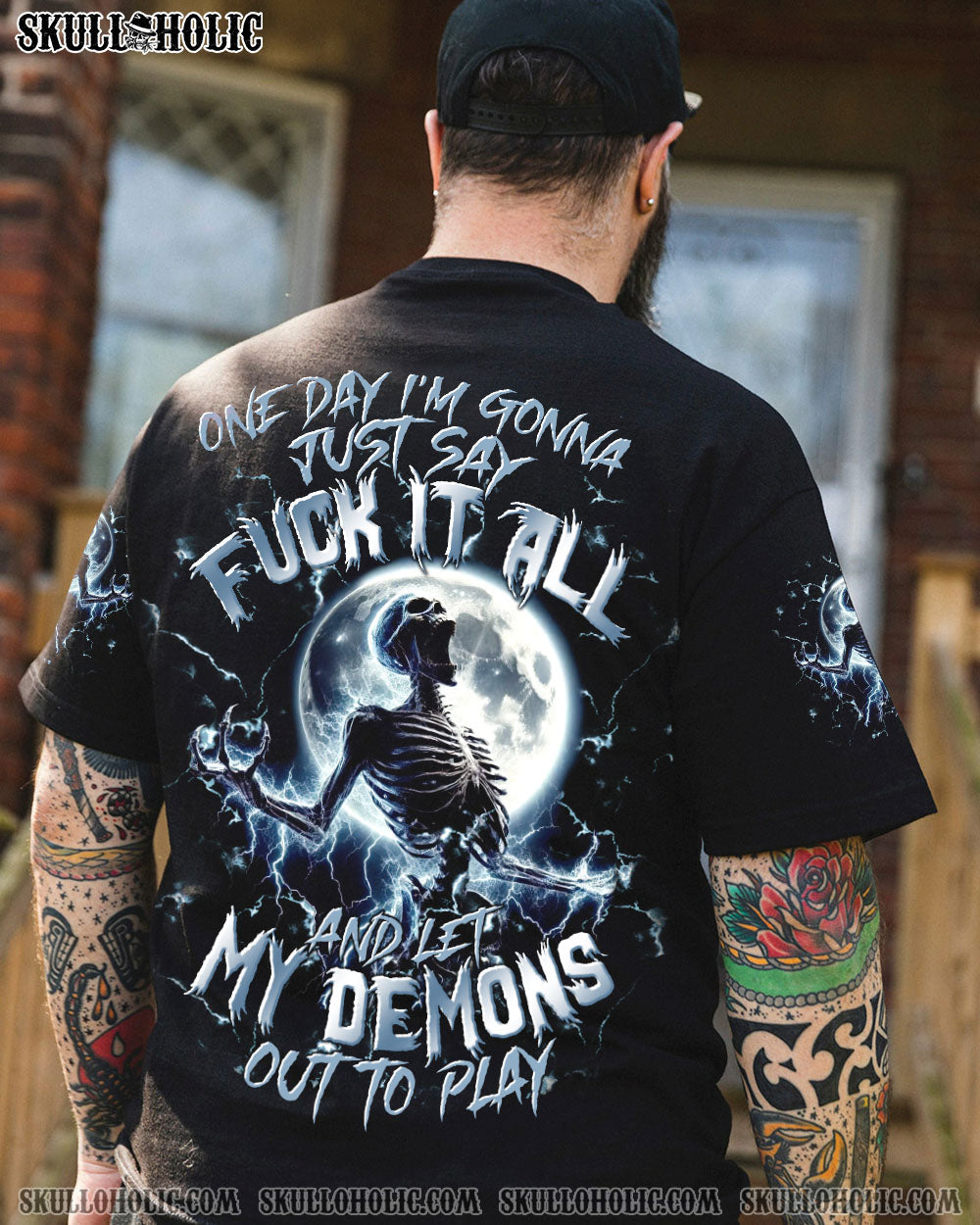 BLISSCORNERS ONE DAY I'M GONNA JUST SAY SKELETON ALL OVER PRINT