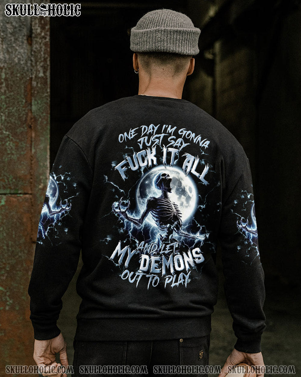BLISSCORNERS ONE DAY I'M GONNA JUST SAY SKELETON ALL OVER PRINT