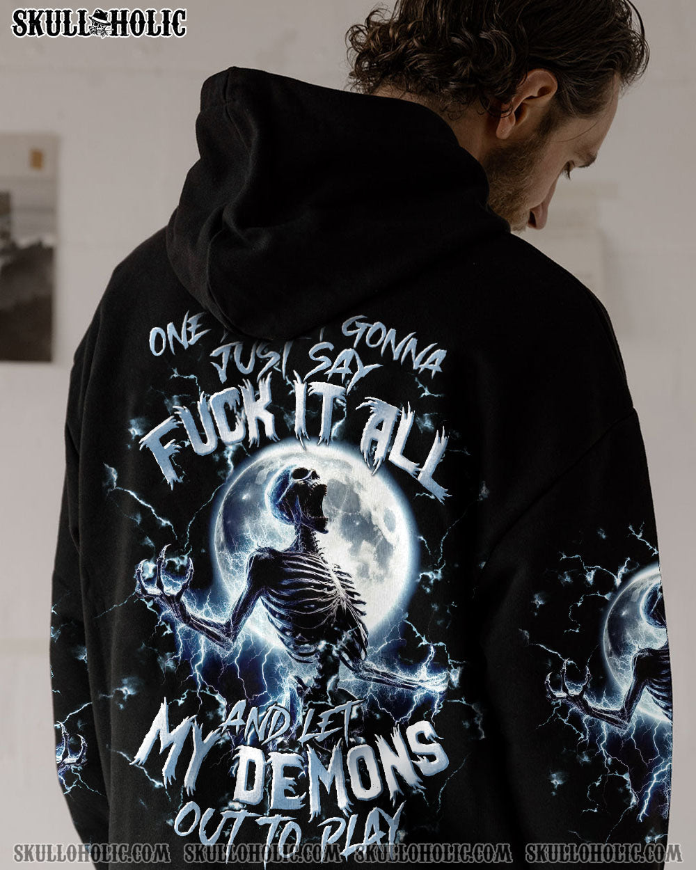 BLISSCORNERS ONE DAY I'M GONNA JUST SAY SKELETON ALL OVER PRINT