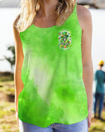 BLISSCORNERS A WEE BIT IRISH TODAY SKULL LADY PATRICK'S DAY ALL OVER PRINT