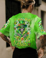 BLISSCORNERS A WEE BIT IRISH TODAY SKULL LADY PATRICK'S DAY ALL OVER PRINT