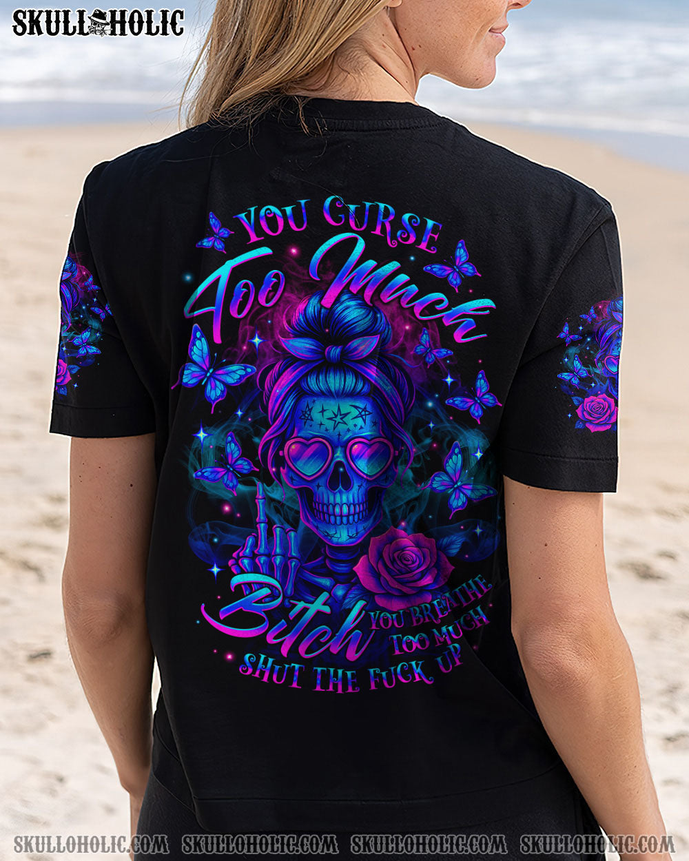 BLISSCORNERS YOU CURSE TOO MUCH SKULL ALL OVER PRINT