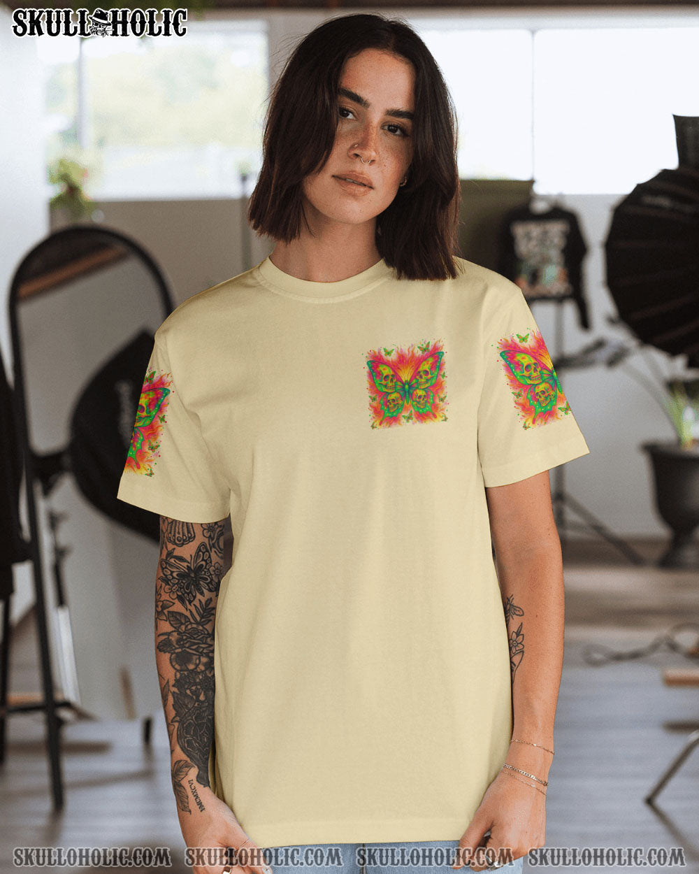BLISSCORNERS KARMA FAIRY SKULL BUTTERFLY ALL OVER PRINT