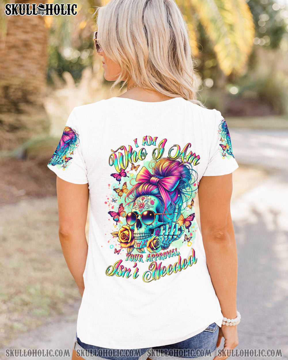 BLISSCORNERS NEXT TIME MY NAMES COMES OUT MESSY BUN SKULL ALL OVER PRINT