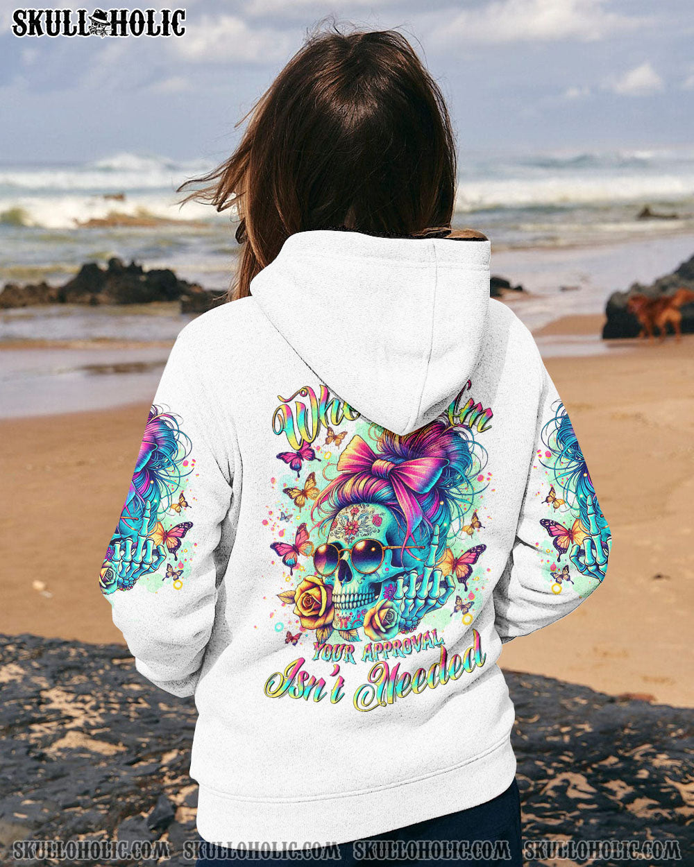 BLISSCORNERS NEXT TIME MY NAMES COMES OUT MESSY BUN SKULL ALL OVER PRINT