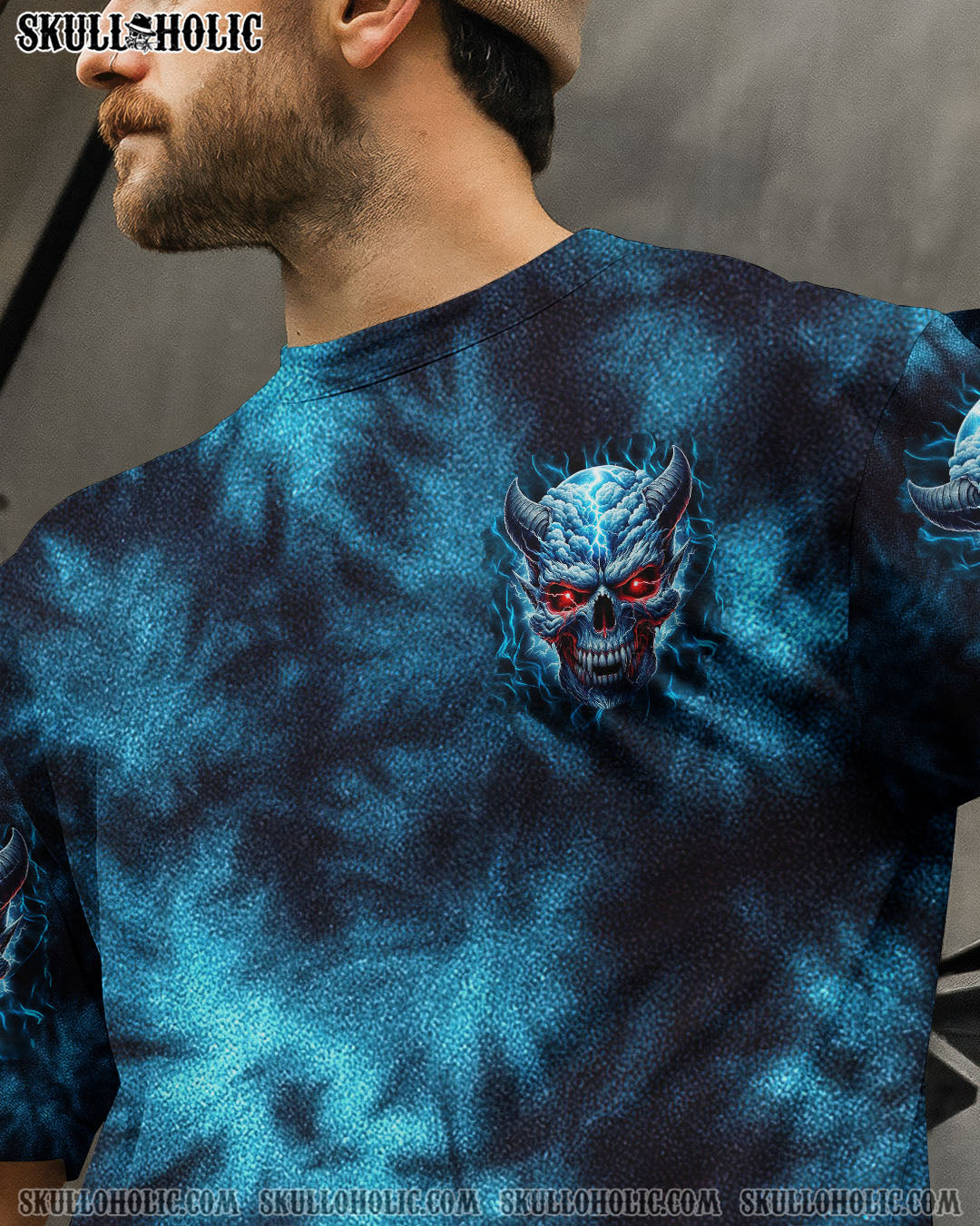 BLISSCORNERS IT'S NOT HOW CRAZY I AM SKULL TIE DYE ALL OVER PRINT