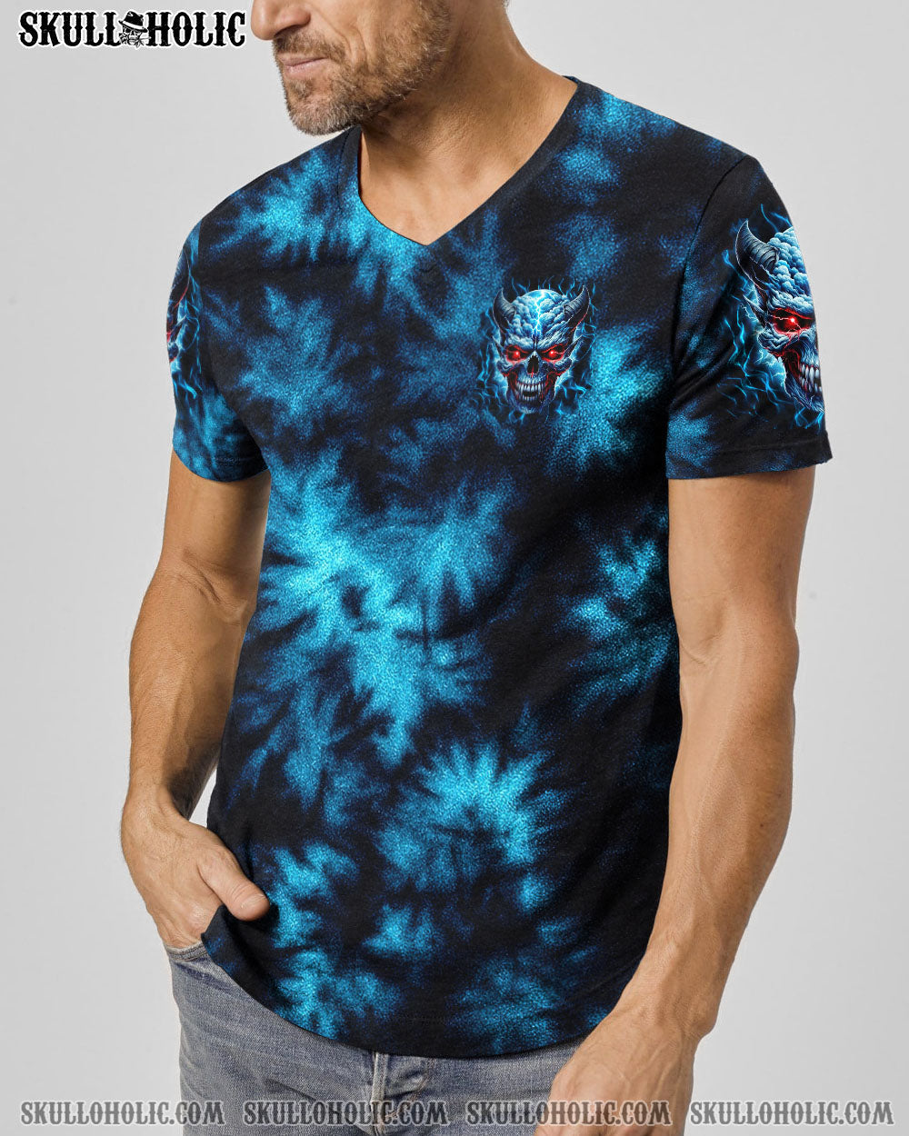 BLISSCORNERS IT'S NOT HOW CRAZY I AM SKULL TIE DYE ALL OVER PRINT