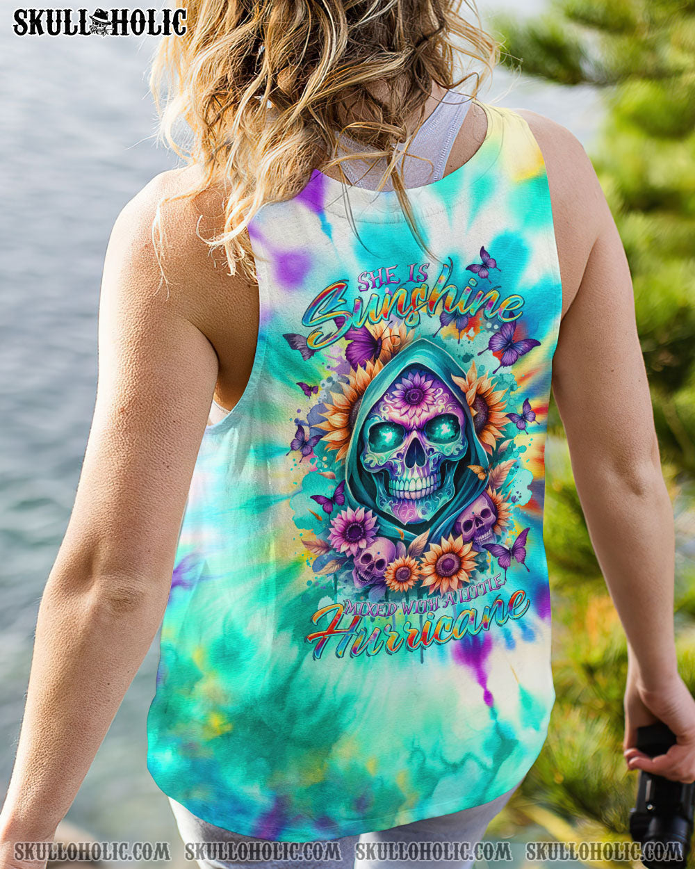 BLISSCORNERS SHE IS SUNSHINE REAPER SUNFLOWER TIE DYE ALL OVER PRINT