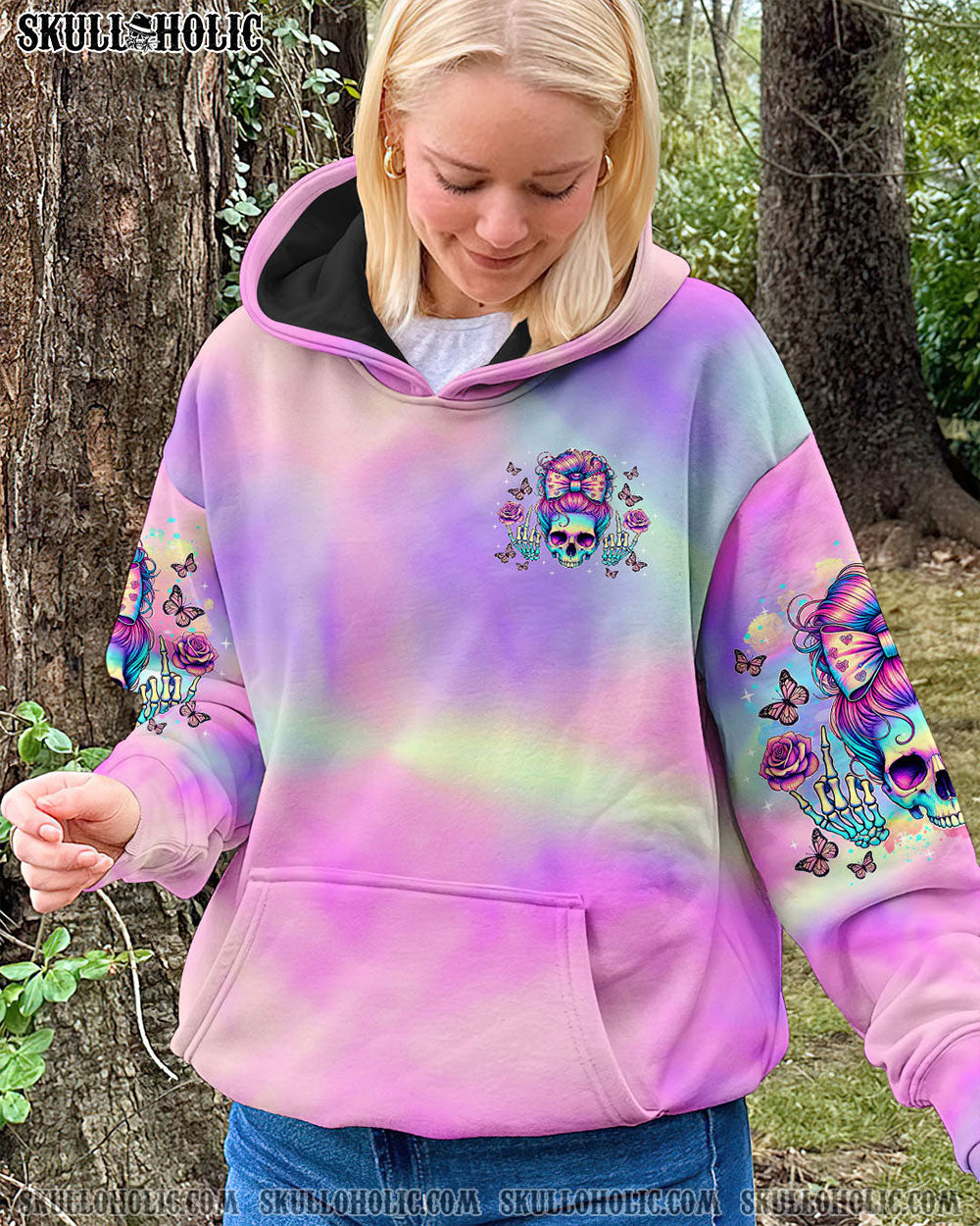 BLISSCORNERS BUT DID YOU DIE MOM LIFE SKULL MESSY BUN ALL OVER PRINT