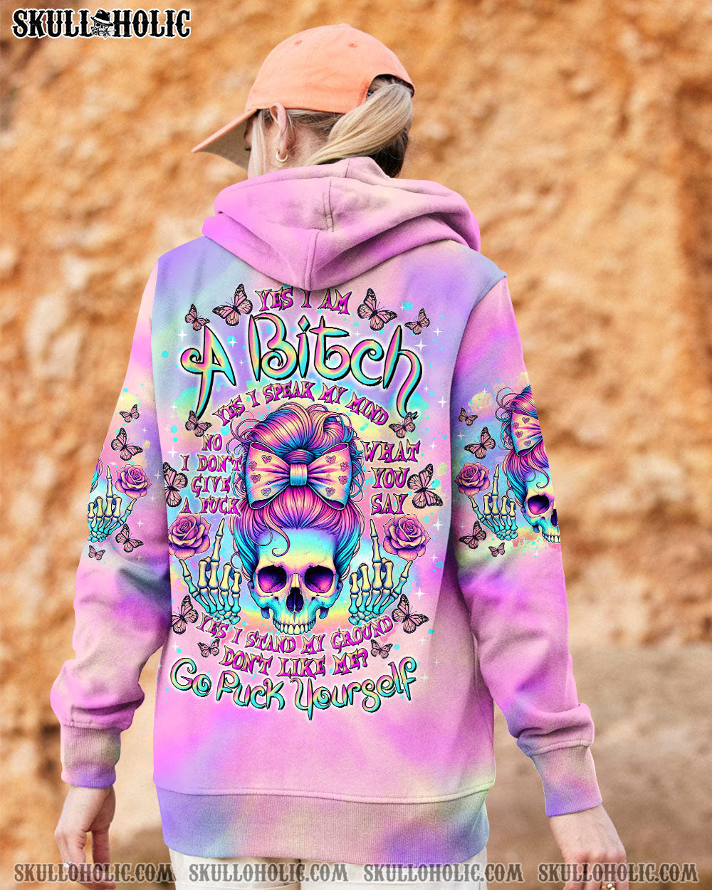 BLISSCORNERS BUT DID YOU DIE MOM LIFE SKULL MESSY BUN ALL OVER PRINT
