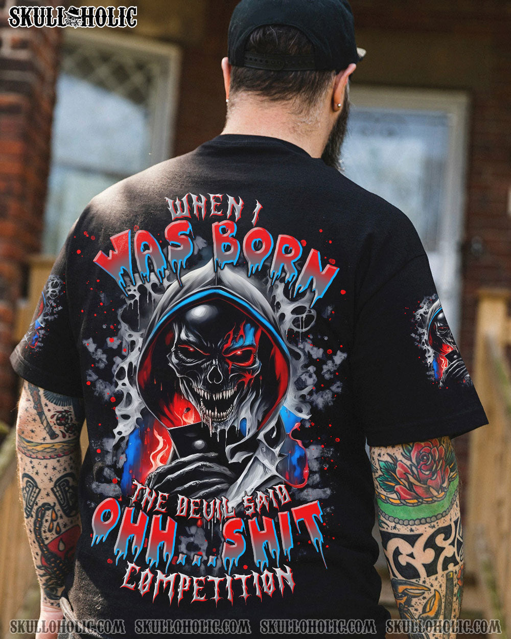 BLISSCORNERS WHEN I WAS BORN SKULL REAPER ALL OVER PRINT
