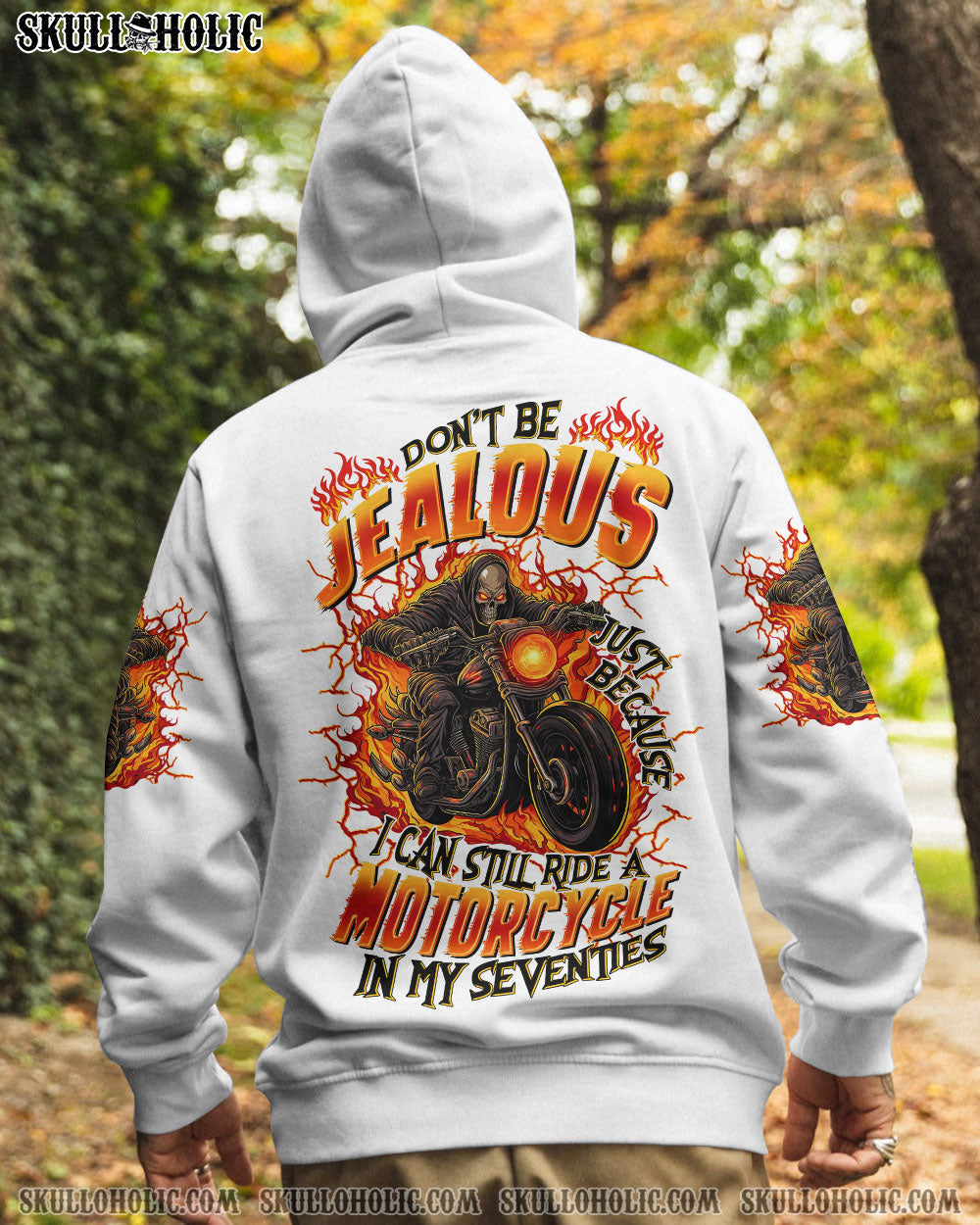 BLISSCORNERS DON'T BE JEALOUS BIKER SKULL ALL OVER PRINT