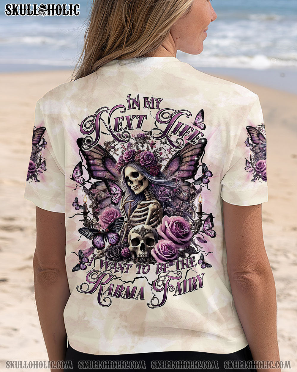 BLISSCORNERS KARMA FAIRY SKULL SKELETON BUTTERFLY ALL OVER PRINT