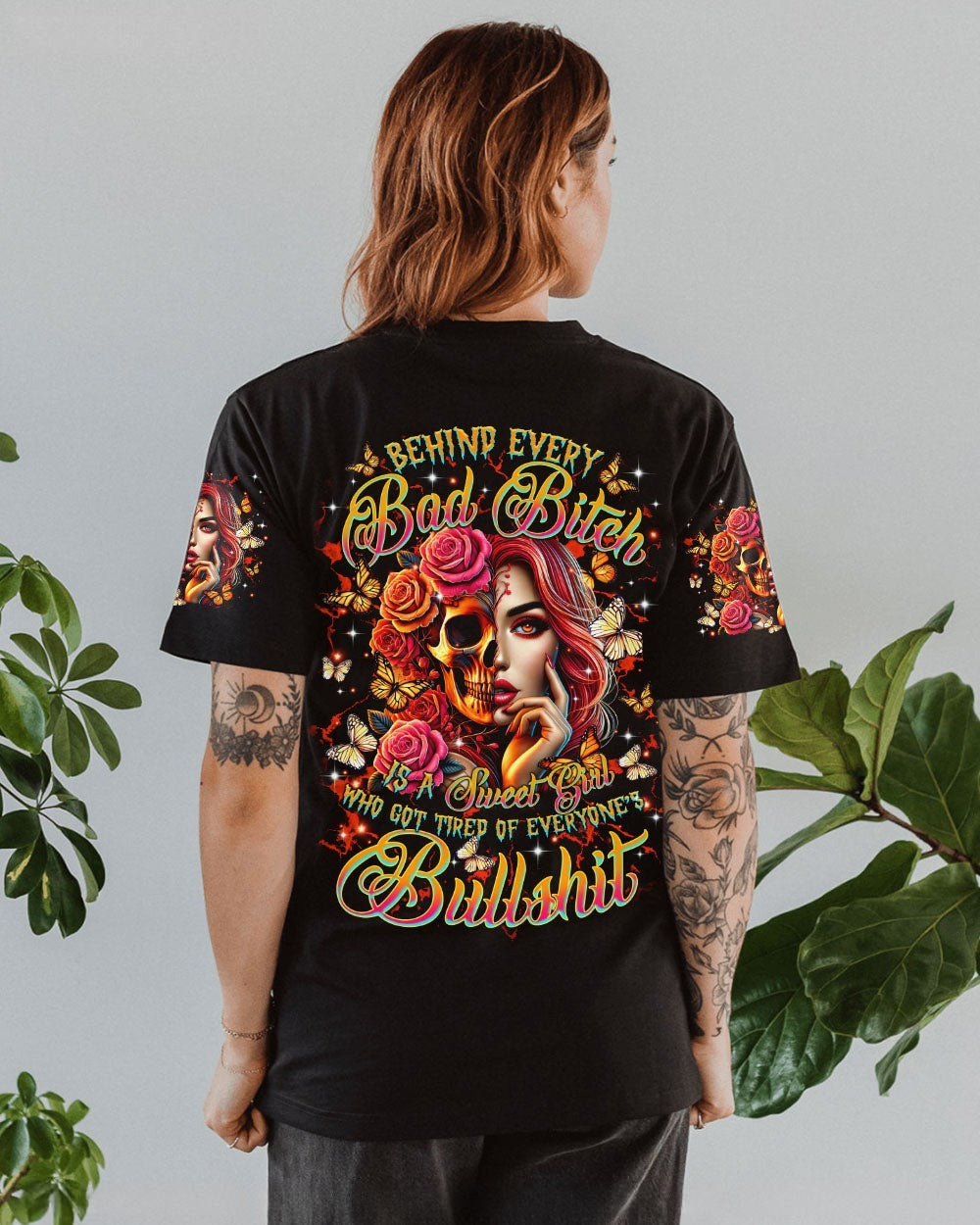 BLISSCORNERS KARMA FAIRY SKULL MESSY BUN ALL OVER PRINT