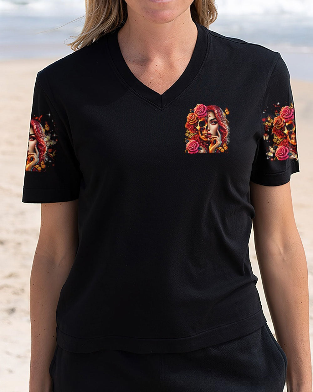 BLISSCORNERS KARMA FAIRY SKULL MESSY BUN ALL OVER PRINT