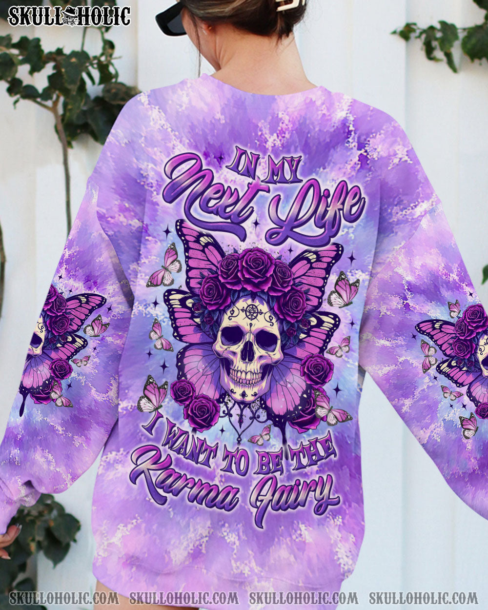 BLISSCORNERS KARMA FAIRY SKULL BUTTERFLY ALL OVER PRINT