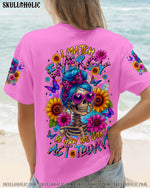 BLISSCORNERS (HOT DEAL) DON'T TRY TO FIGURE ME OUT MESSY BUN ALL OVER PRINT