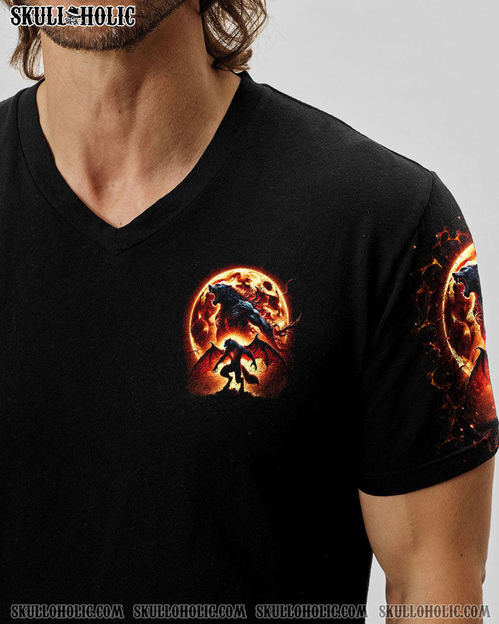BLISSCORNERS ONE DAY I'M GONNA JUST SAY SKULL WOLF ALL OVER PRINT