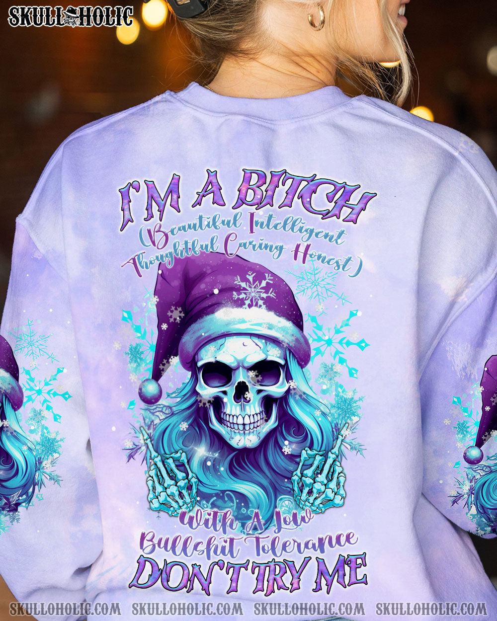 BLISSCORNERS I'M A B DON'T TRY ME CHRISTMAS ALL OVER PRINT