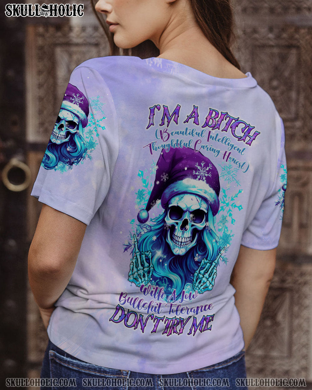 BLISSCORNERS I'M A B DON'T TRY ME CHRISTMAS ALL OVER PRINT