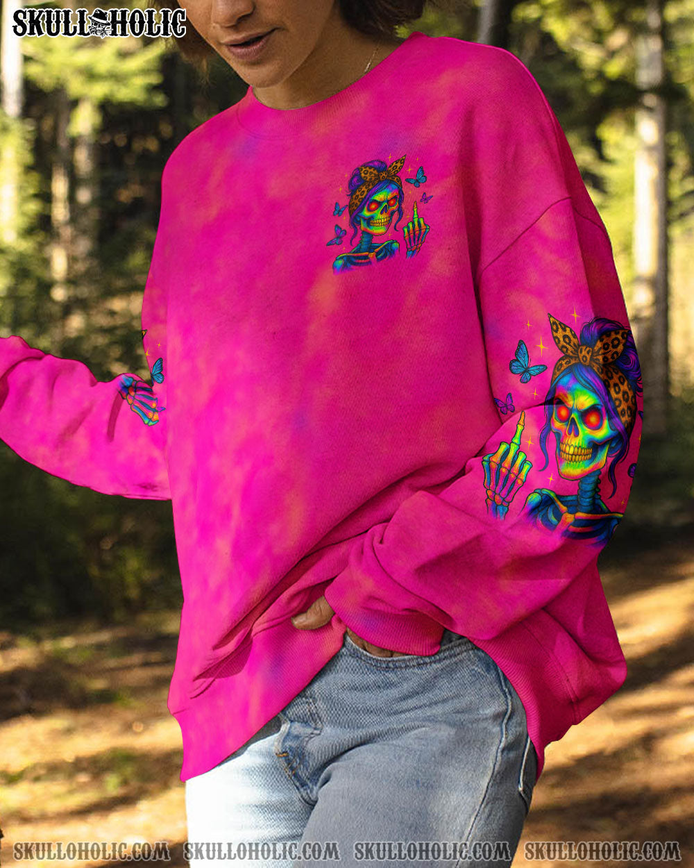 BLISSCORNERS KARMA FAIRY SKULL MESSY BUN ALL OVER PRINT