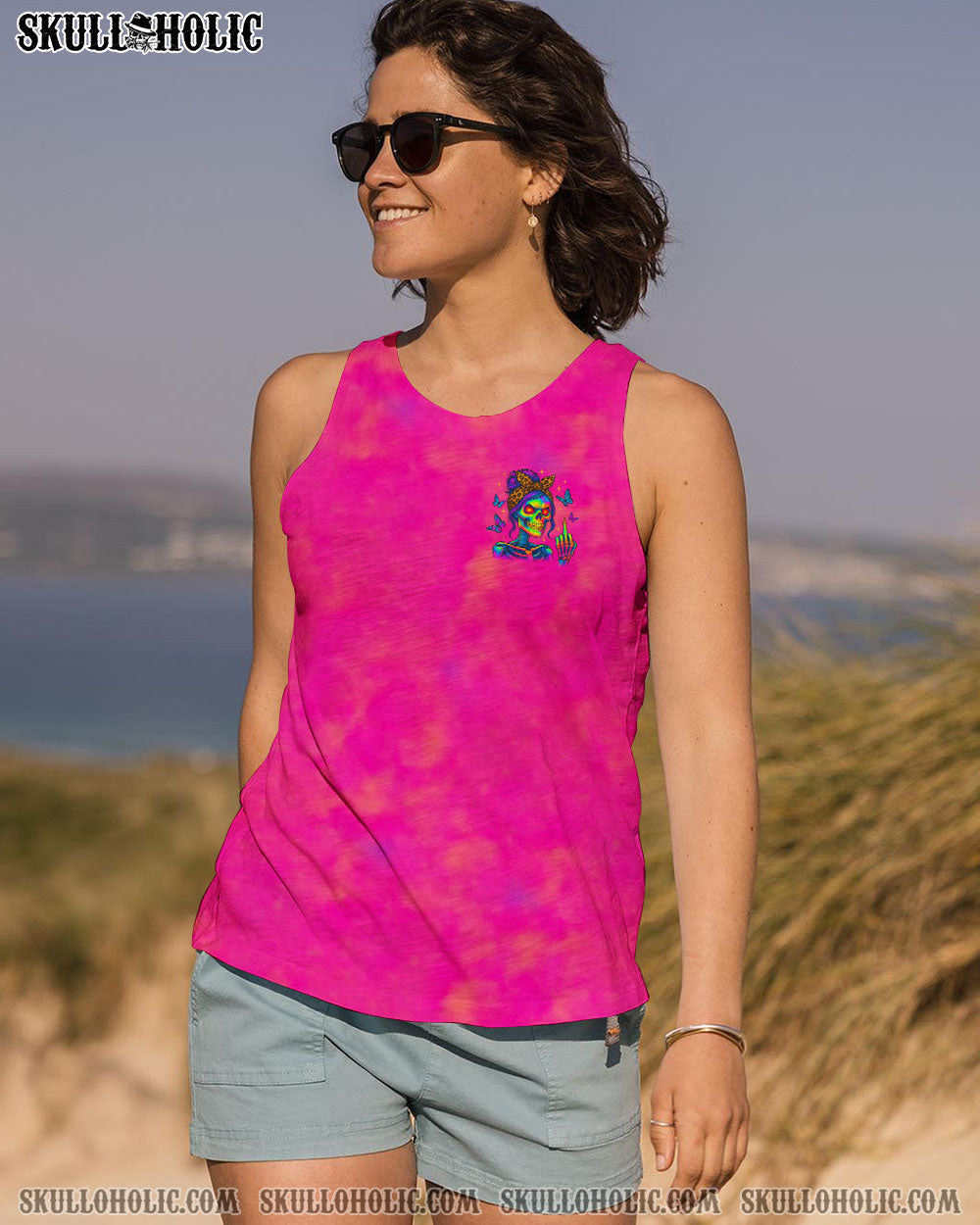 BLISSCORNERS KARMA FAIRY SKULL MESSY BUN ALL OVER PRINT