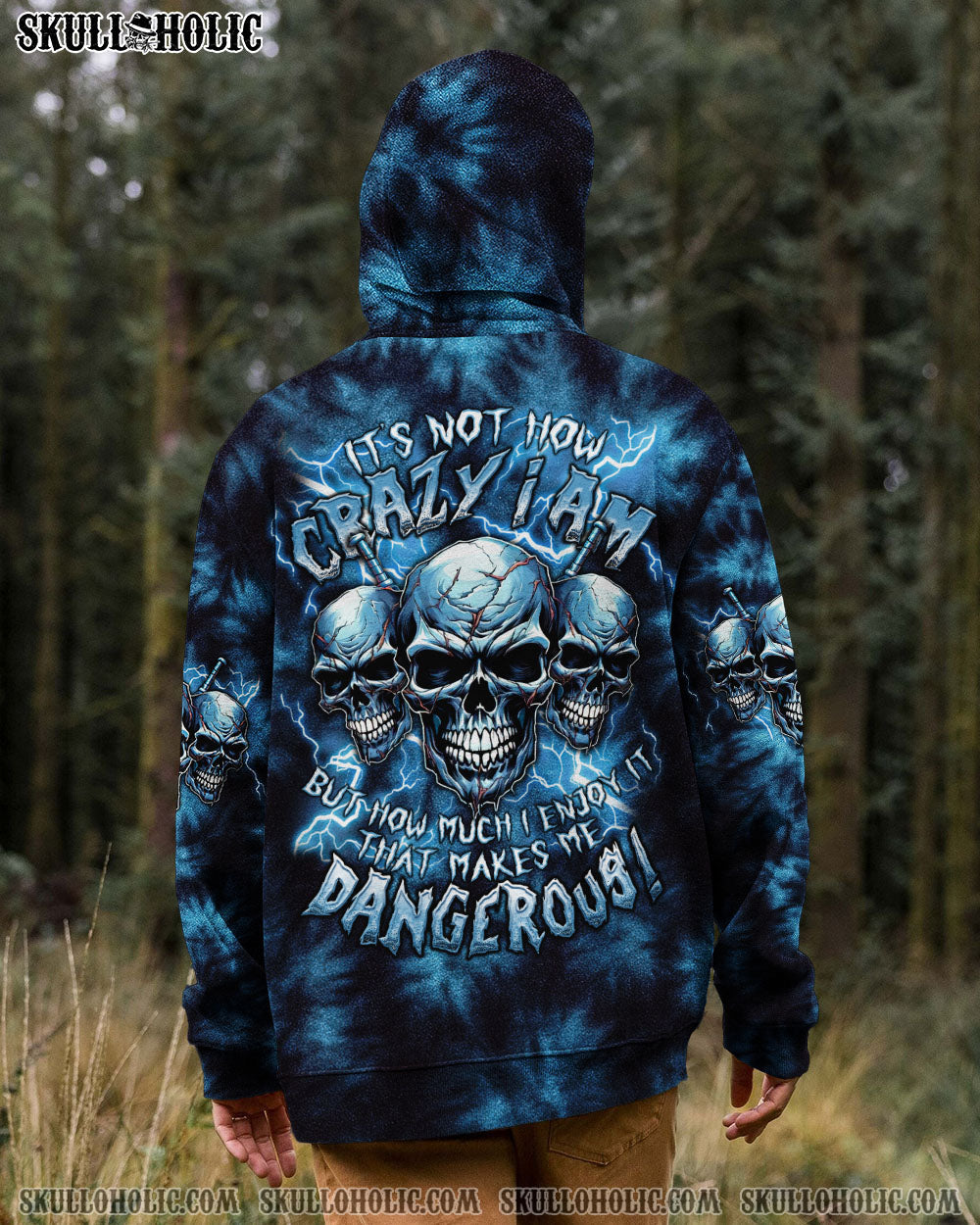 BLISSCORNERS IT'S NOT HOW CRAZY I AM TIE DYE ALL OVER PRINT