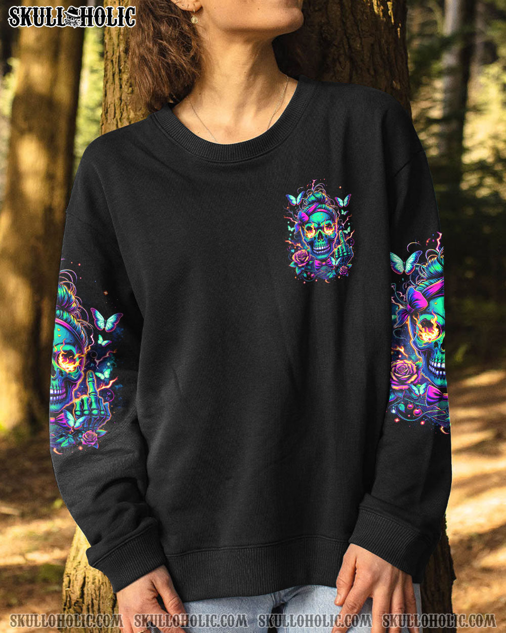 BLISSCORNERS I AIN'T THE JEALOUS TYPE MESSY BUN ALL OVER PRINT TYQY2911231
