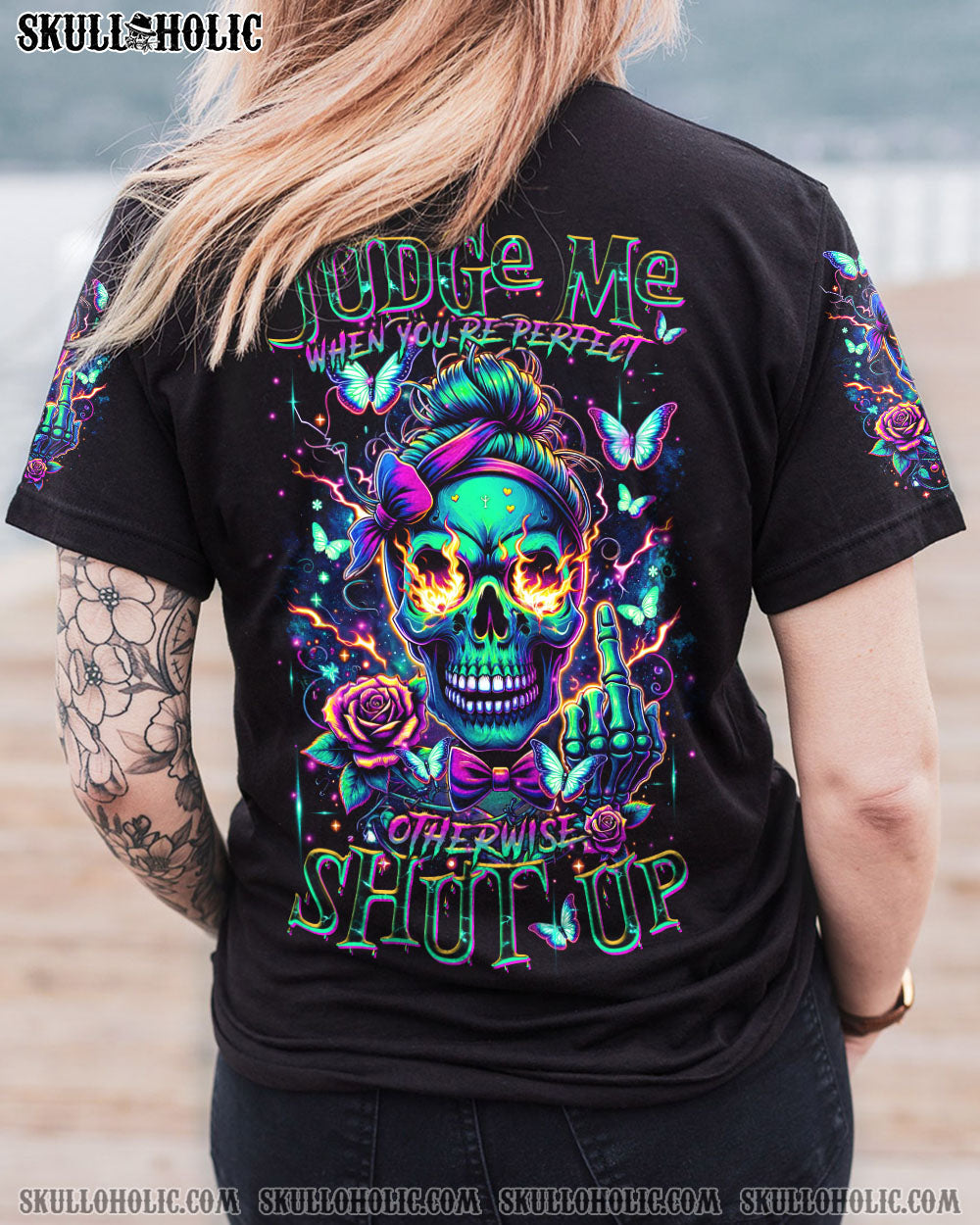 BLISSCORNERS I AIN'T THE JEALOUS TYPE MESSY BUN ALL OVER PRINT TYQY2911231