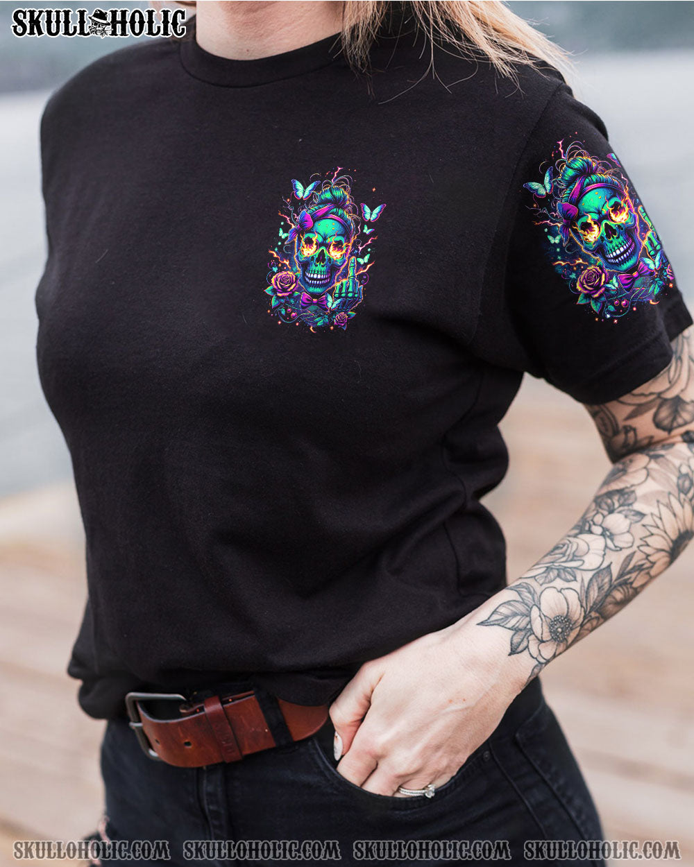 BLISSCORNERS I AIN'T THE JEALOUS TYPE MESSY BUN ALL OVER PRINT TYQY2911231