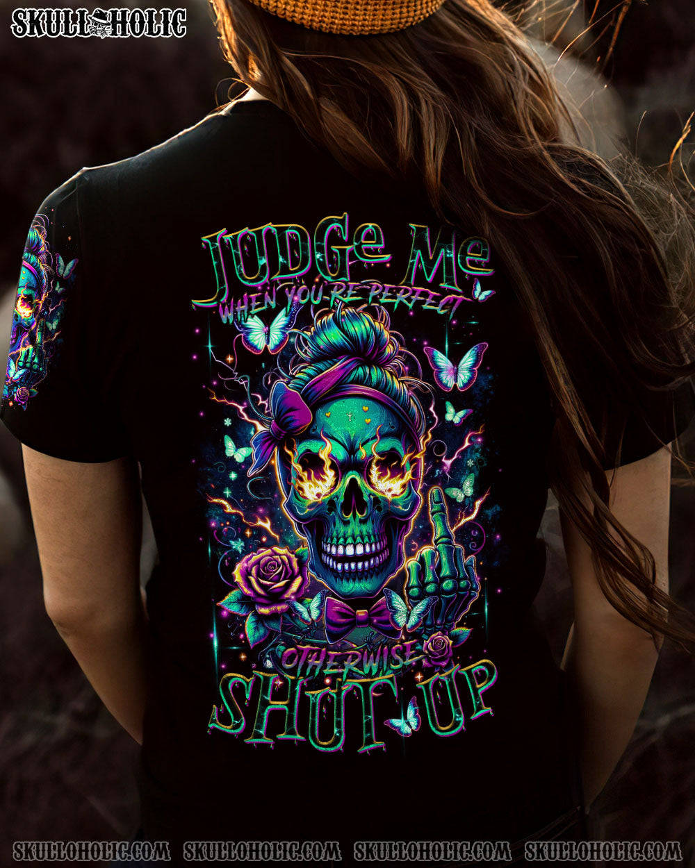 BLISSCORNERS I AIN'T THE JEALOUS TYPE MESSY BUN ALL OVER PRINT TYQY2911231
