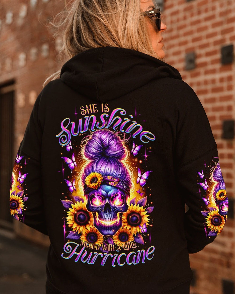 BLISSCORNERS B GIRLS CHUG BEER MESSY BUN SKULL PATRICK'S DAY ALL OVER PRINT