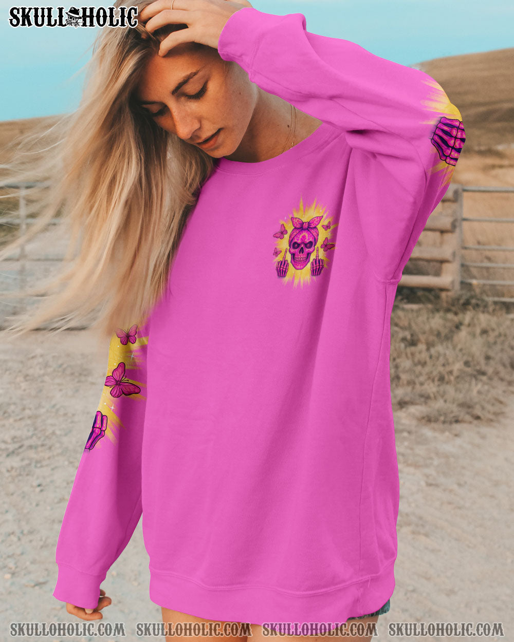 BLISSCORNERS I AM WHO I AM  SKULL MESSY BUN ALL OVER PRINT