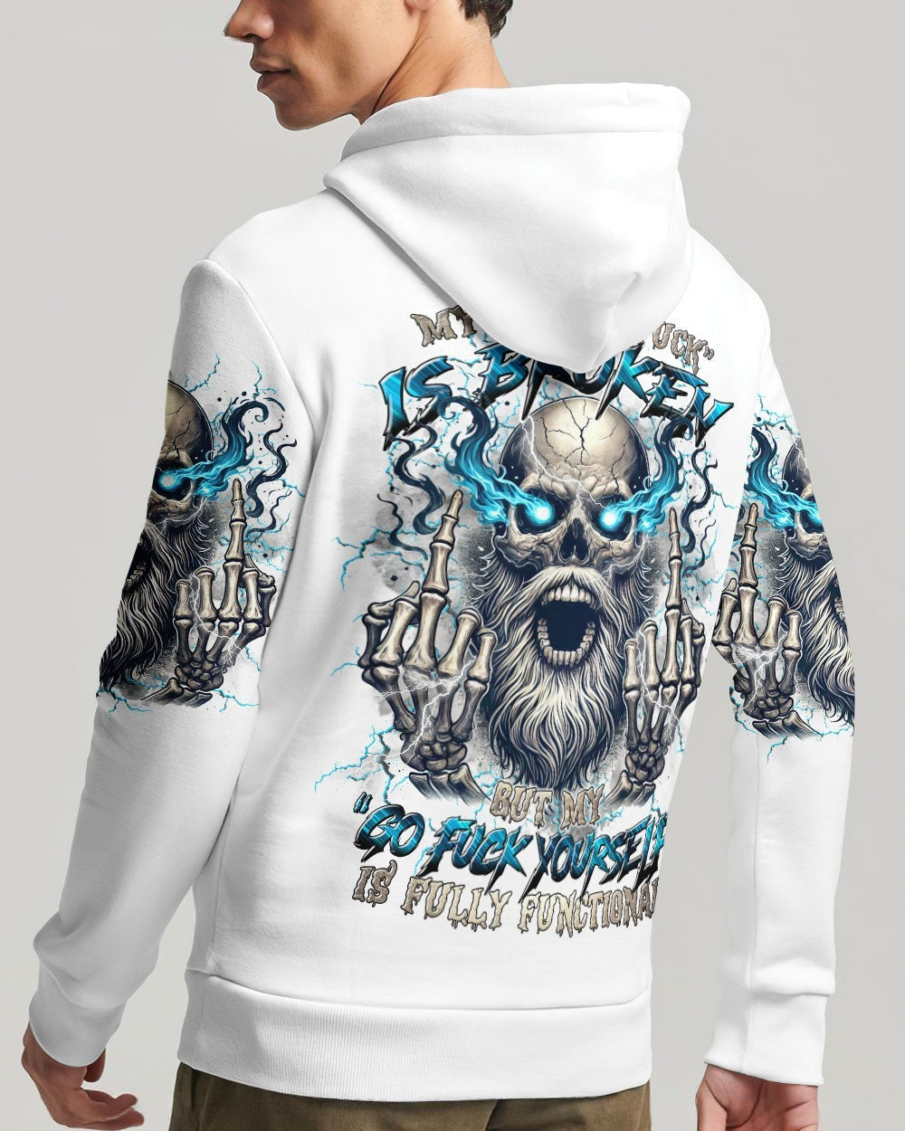 BLISSCORNERS MY GIVE A F IS BROKEN OLD SKULL ALL OVER PRINT