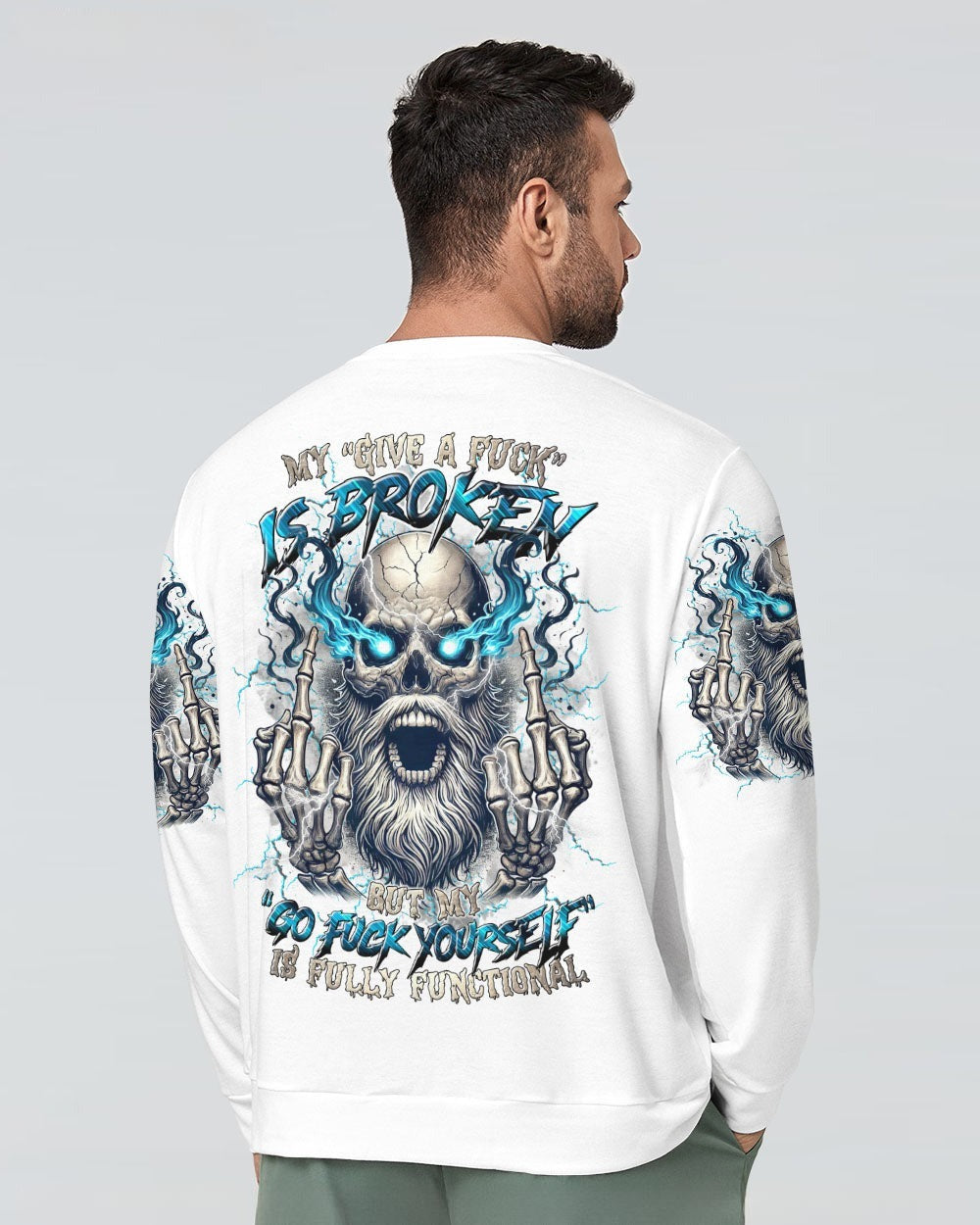 BLISSCORNERS MY GIVE A F IS BROKEN OLD SKULL ALL OVER PRINT