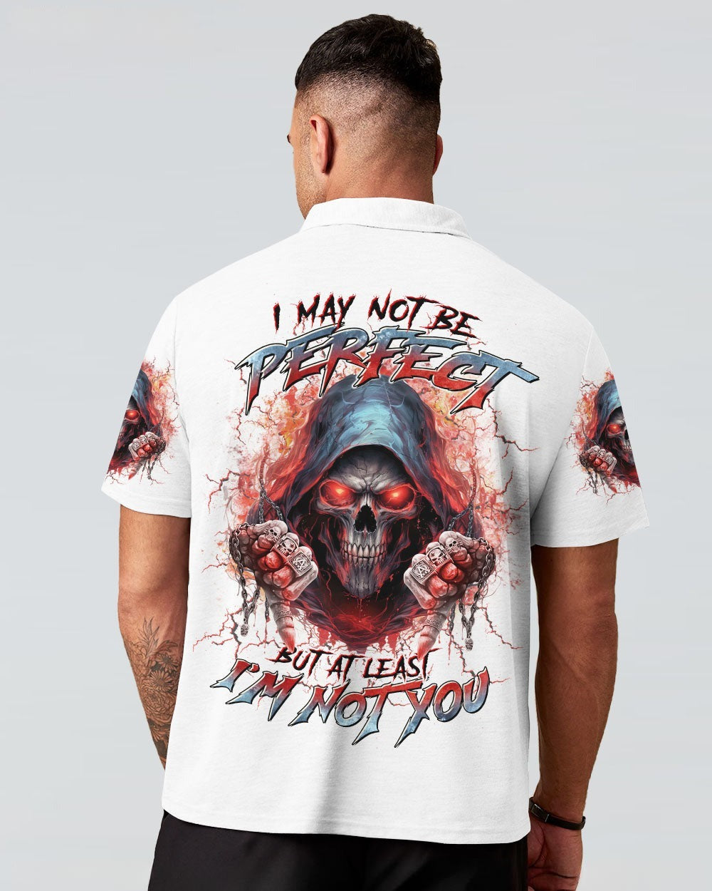 BLISSCORNERS I MAY NOT BE PERFECT SKULL REAPER ALL OVER PRINT