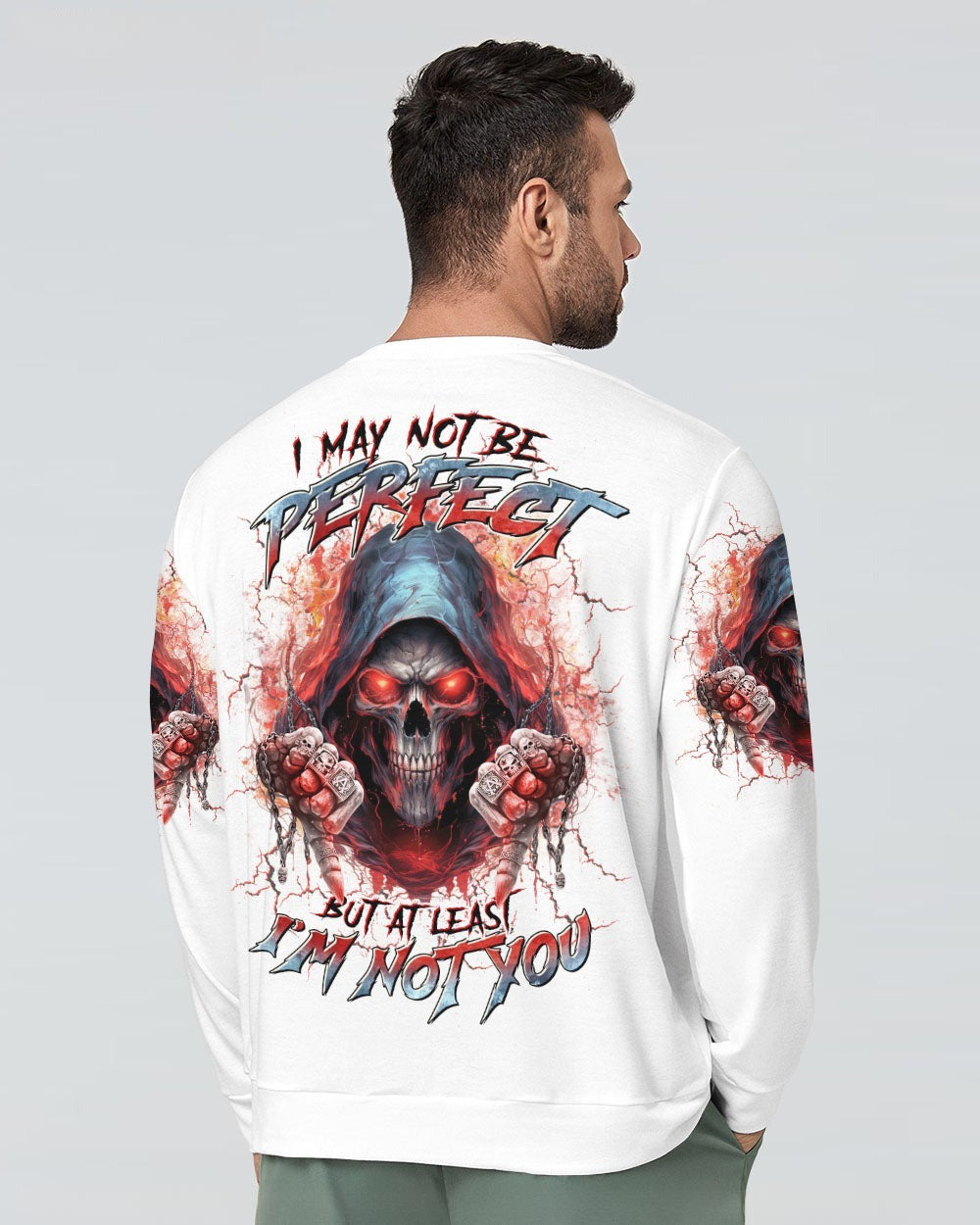 BLISSCORNERS I MAY NOT BE PERFECT SKULL REAPER ALL OVER PRINT